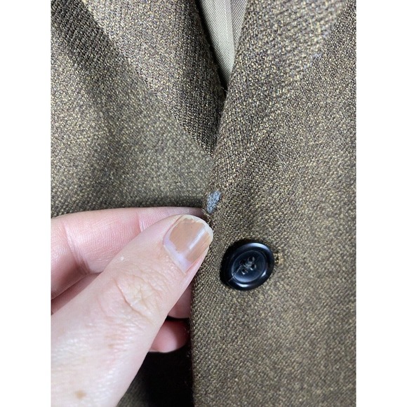 Pronto Uomo Couture 100% Lambswool Blazer Sport Coat Jacket Brown 42R Mens - Picture 8 of 9